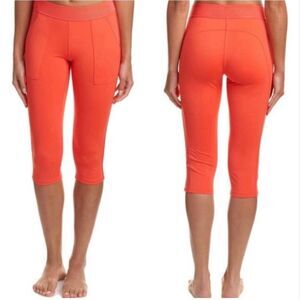 Athleta X Derek Lam 10c orange cropped leggings  M